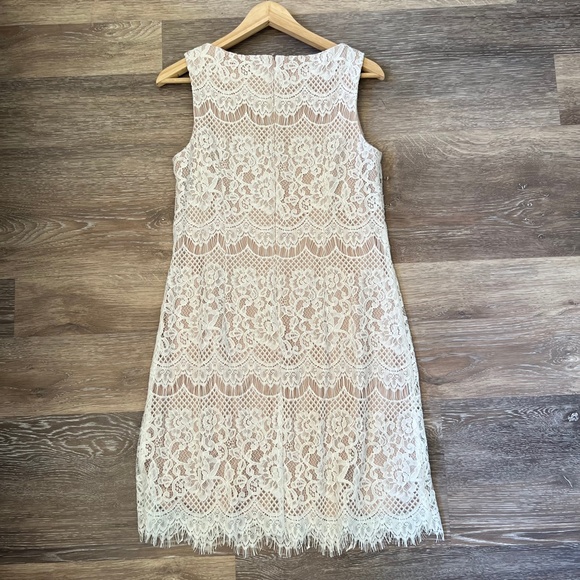 Jessica Howard Ivory Lace Overlay Sheath Dress - Picture 5 of 11